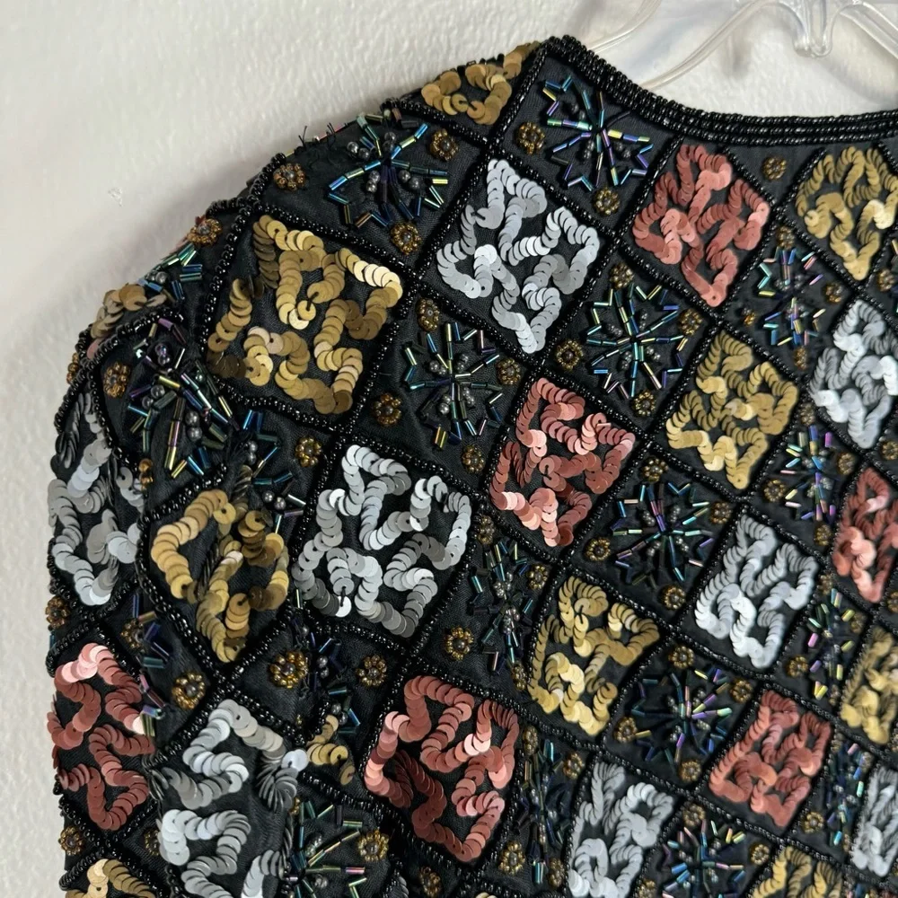 Niteline Black and Gold Embellished Blazer - Picture 13 of 15